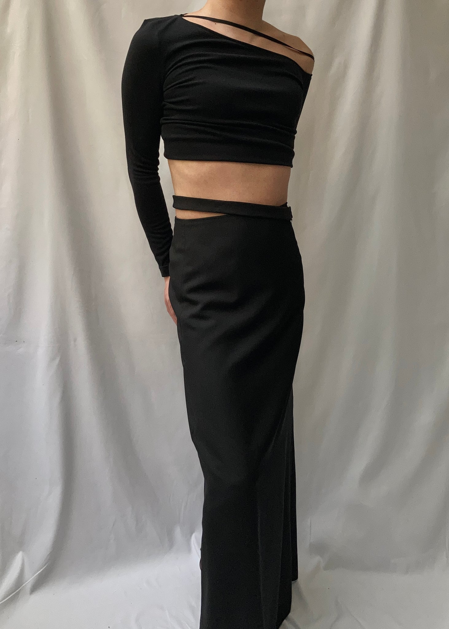 Strap Long Skirt